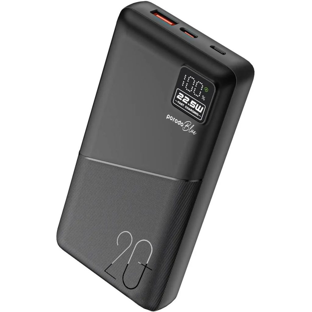 پاوربانک Porodo Blue 22.5W PD & QC PB054 20000mAh