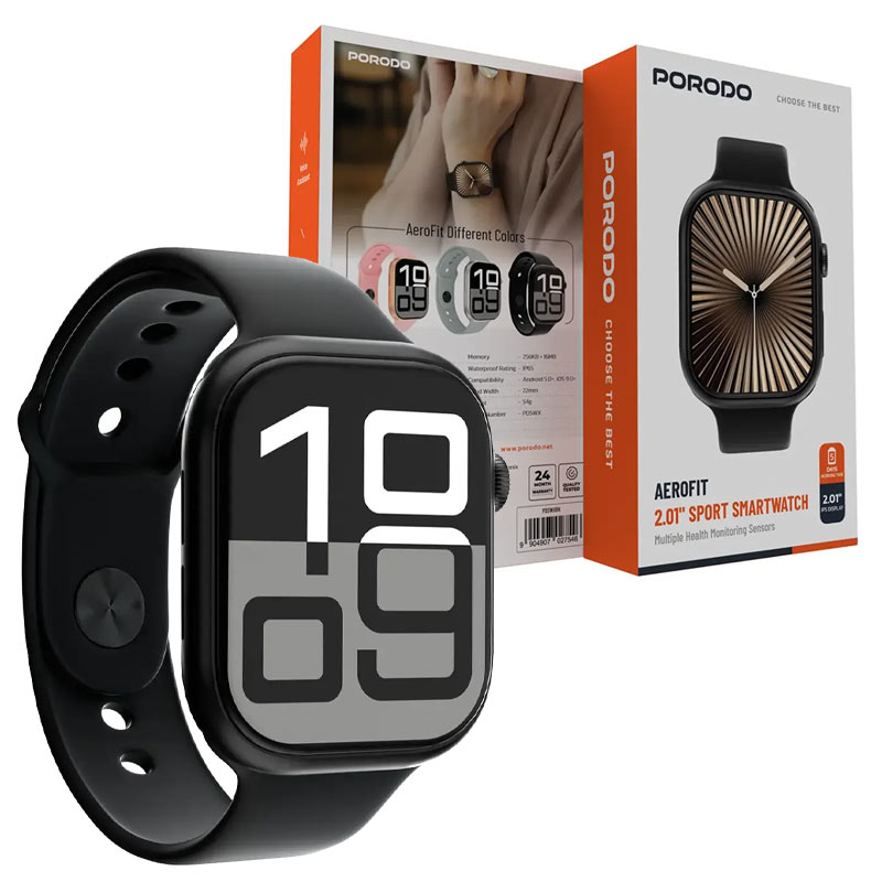 ساعت هوشمند پرودو مدل Porodo AeroFit 2.01inch