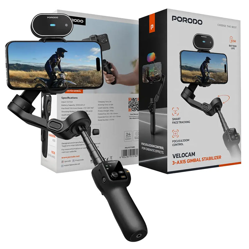گیمبال و استابلایزر سه محوره پرودو مدل Porodo Velocam
