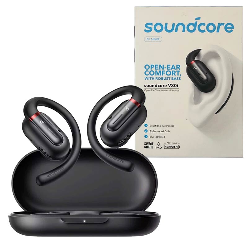anker-V30i-3 هدفون بلوتوث 2گوشی القایی+استند شارژ Anker soundcore V30i A3873