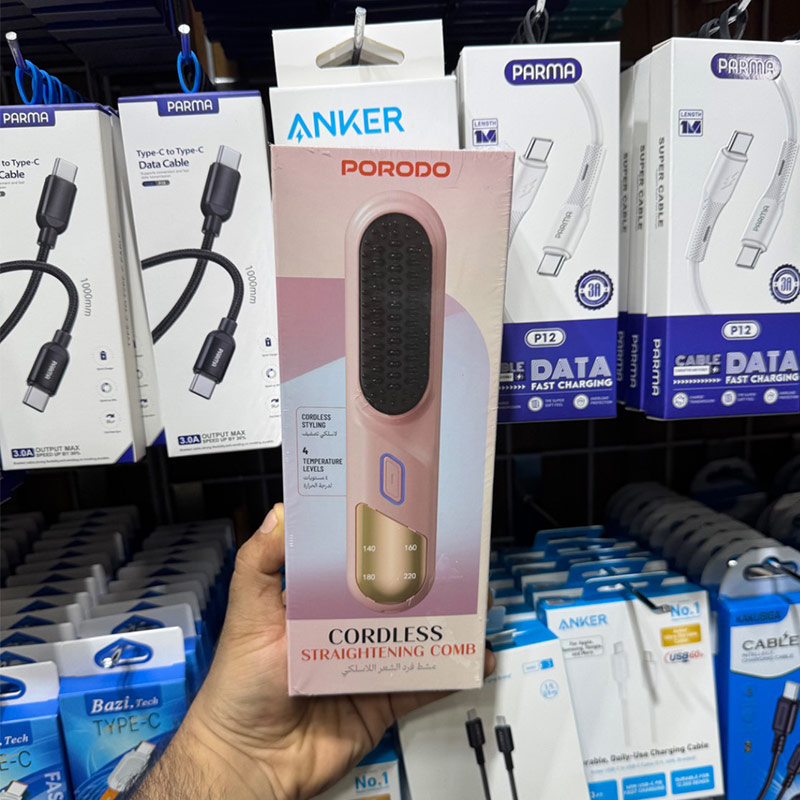 برس حرارتی شارژی مو پرودو Porodo Cordless Straightening Comb LFS106 3 برس حرارتی شارژی مو پرودو Porodo Cordless Straightening Comb LFS106 - Image 3
