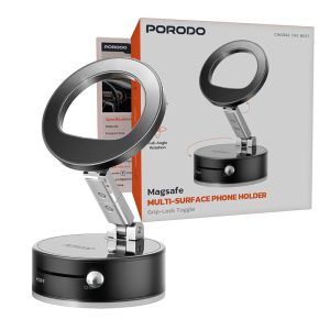 مگنتی مگ سیف وکیوم پرودو مدل Porodo Multi Surface phone Holder PDMSPHA7 4