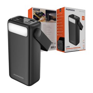 30000mAH فست چراغ دار پرودو مدل لارا Porodo powerbank flashlight Lara PD 20w 3