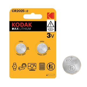 باتری سکه ای Kodak CR2025 بسته 2عددی