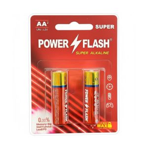 باتری قلم 2عددی کارتی Power Flash super Alkaline LR03