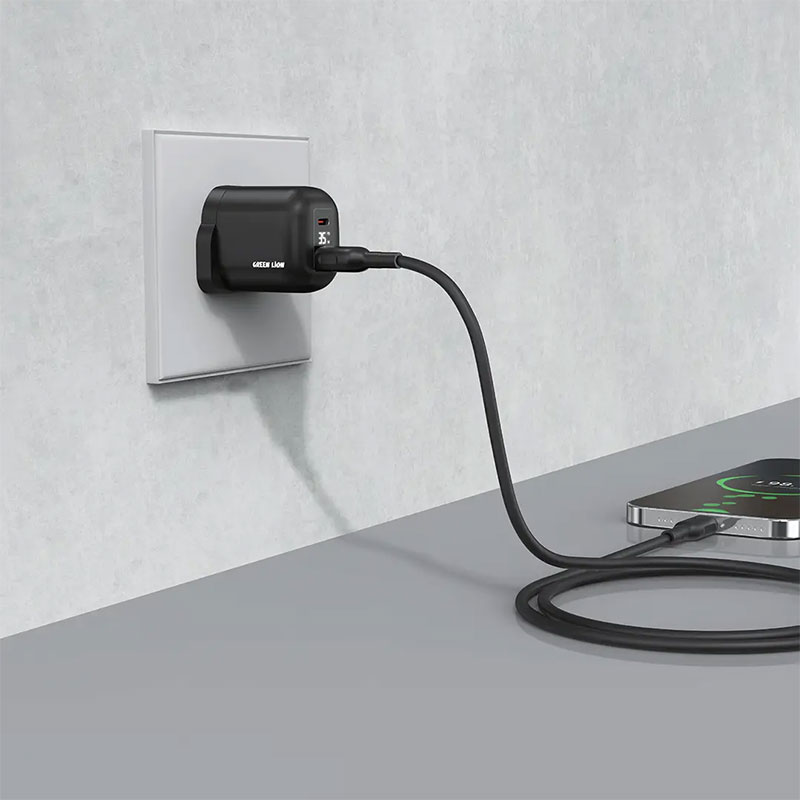 شارژر دیواری Green Lion Q-Series UK Plug USB-C & USB-A 35W