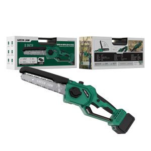 برقی شارژی تیغه 8 اینچ به همراه باتری اضاف گرین لاین Green Lion GES 8 Brushless Chainsaw