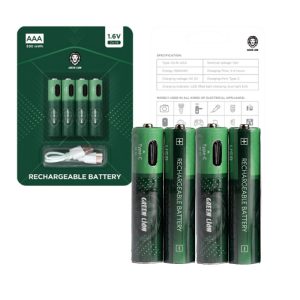باتری نیم قلم شارژی Type c گرین لاین Green Lion Rechargeable Battery AAA 1