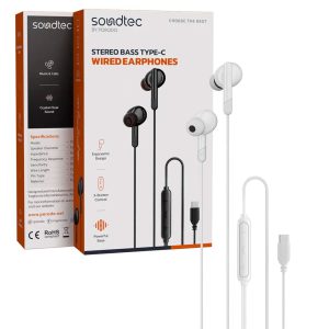 هدفون-سیمدار-میکروفن-دار-Type-C-پرودو-Porodo-Soundtec-Stereo-Bass-Type-C-Wired-Earphones-PD3BWEC25