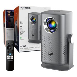 ویدیو-پروژکتور-هوشمند-شارژی-باکیفیتFHD-پرودو-مدل-گوبو-Porodo-Lifestyle-Gobo-Portable-Air-projector