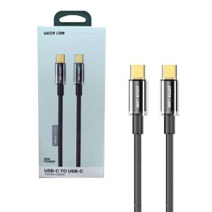 شارژ و دیتا فست دو سر تایپ C یک متری کنفی Green Lion USB C To C Tough Cable 1M 60W