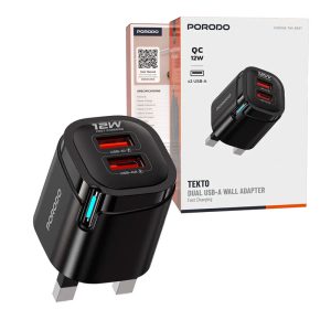 12 وات پرودو مدل تکتو Porodo Tekto Dual USB A Wall Adapter FWC110