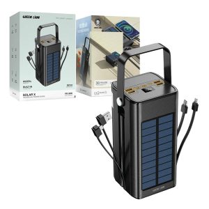 پاور بانک خورشیدی 100000 mAh گرین لاین مدل ایکس Green Lion 100000 mAh Solar X Power Bank 46 پاوربانک خورشیدی 100000