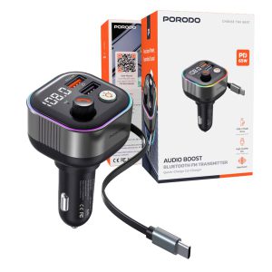 شارژر و FM پلیر پرودو مدل Porodo Audio Boost Bluetooth FM Transmitter FWC069 13 Porodo Audio Boost Bluetooth FM Transmitter FWC069