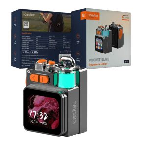 اسپیکر شارژی بلوتوث مموری پرودو مدل پاکت الیت Porodo Soundtec Pocket Elite Speaker & Dialer 2 Porodo Soundtec Pocket Elite Speaker Dialer