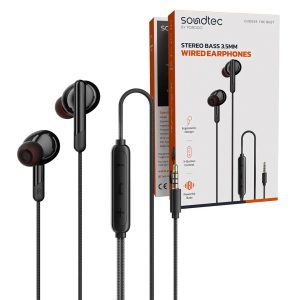 Porodo Soundtec Stereo Bass 3.5mm Wired Earphones PDWEC25