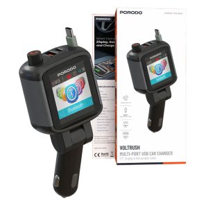 شارژر فندکی و FM پلیر بلوتوثی دارای کابل متصل پرودو Porodo Voltrush car charger PDCCR36 8 شارژر فندکی و FM پلیر بلوتوثی Voltrush پرودو