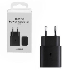 آداپتور شارژر 2پین با پورت PD Samsung EP-TA800 15W PD پک سفید اورجینال 93 Samsung EP TA800 15W