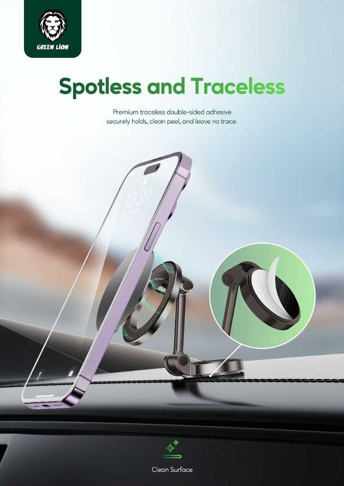 هولدر نگهدارنده موبایل Magsafe 360 درجه Green Lion Maghold 360 Car Mount 7 هولدر نگهدارنده موبایل Magsafe 360 درجه Green Lion Maghold 360 Car Mount