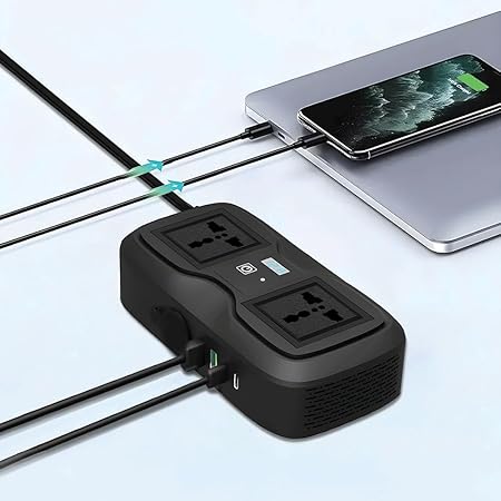 مبدل اینورتر برق خودرو فندکی به شارژر و برق AC 200 وات Green Lion GC-233 Power Inverter 6 مبدل برق فندکی گرین لاین مدل GC-233 (Green Lion GC-233 Power Inverter)