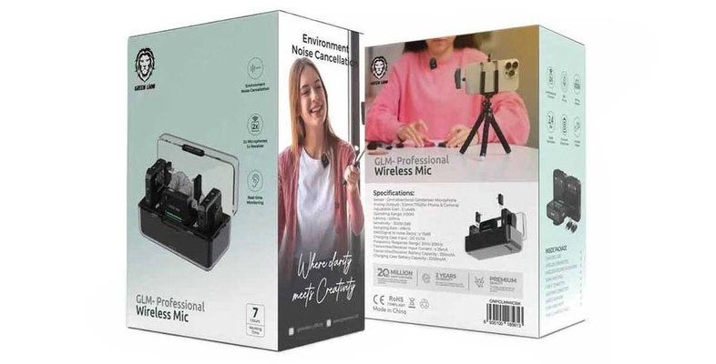 راهنمای جامع خرید میکروفون یقه ای + پرفروش ترین میکروفن های یقه ای بیسیم و سیمی 3 Green Lion GLM-Pro (GLM-Professional Wireless Mic) راهنمای جامع خرید میکروفون یقه ای