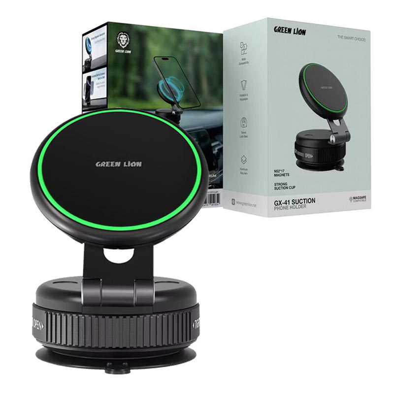 هولدر موبایل وکیوم مکشی مگ سیف گرین لاین Green Lion GX-41 Suction Phone Holder 9 هولدر موبایل وکیوم مکشی مگ سیف گرین لاین Green Lion GX-41 Suction Phone Holder