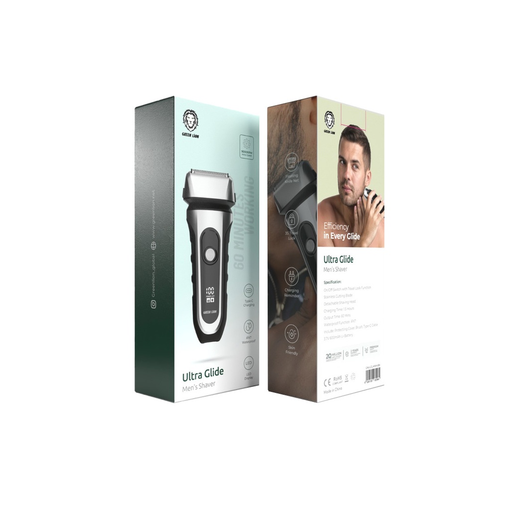 ماشین اصلاح صفر زن شارژی Green lion GL-TM34 Mens Shaver Ultra Glide pro 10 ماشین اصلاح مردانه گرین لاین مدل Ultra Glide
