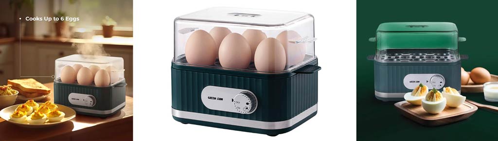 تخم مرغ پز هوشمند گرین لاین مدل Green Lion Smart Egg Cooker 4 تخم مرغ پز هوشمند Smart Egg Cooker گرین لاین؛ راهحلی سریع و هوشمند برای پخت تخممرغ