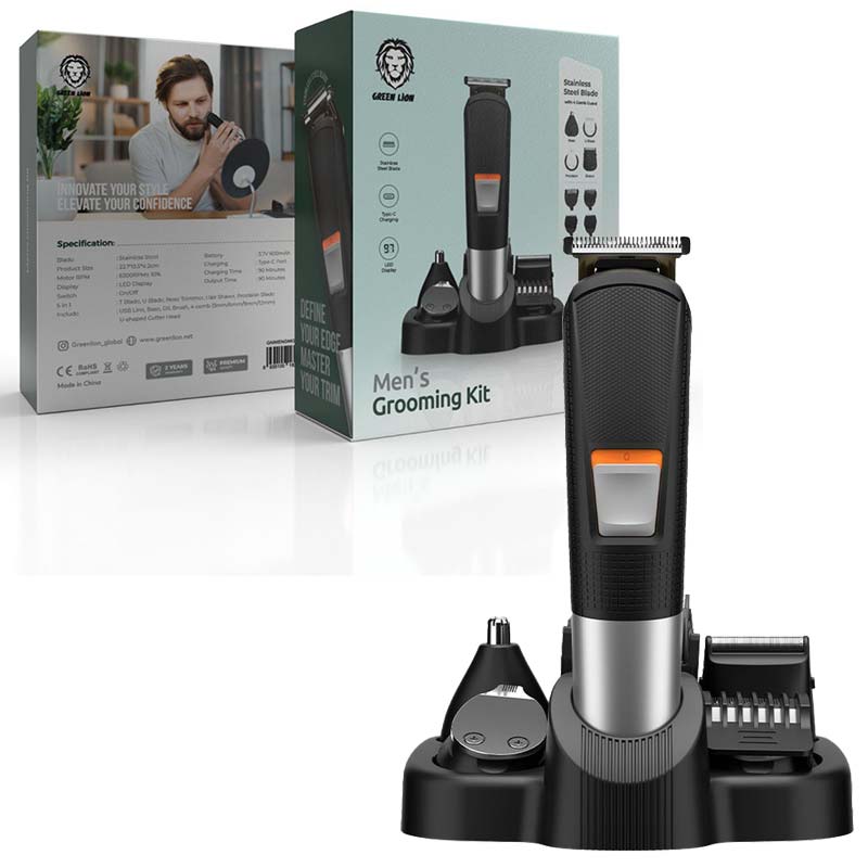 ماشین اصلاح شارژی Green Lion Mens Grooming kit 5in1 9 ماشین اصلاح گرین لاین men grooming kit