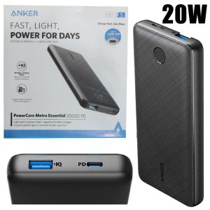 پاوربانک 20000mAh فست 20w PDنشانگر ال ای دی Anker A1287614 34 anker 20000 mah power bank A1287614 2