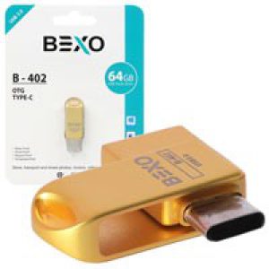 فلش 64 گیگ Bexo B-402 USB3 OTG Type-C 4 فلش_64گیگ_Bexo_B-402_USB3_OTG_Type-C_Gold