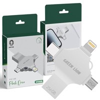 فلش_256_گیگ_Green_lion_4in1__USB3 فلش_256_گیگ_Green_lion_4in1__USB3