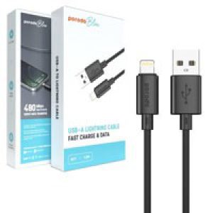 کابل شارژ و دیتا lightning فست 1.2متری Porodo blue 3A 3 کابل_شارژ_و_دیتا_lightning_فست_1.2متری_Porodo_blue_3A