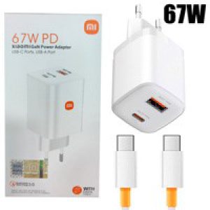 آداپتورشارژ_با_کابل_2سر_Type-_C_سوپرفست_QC3.0_شيائومي_MDY-K50_67W_PD_اورجینال