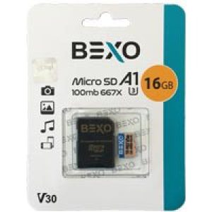 مموری_16_گیگ_Bexo_C10_U3_100_MB/S_667X+Adapter