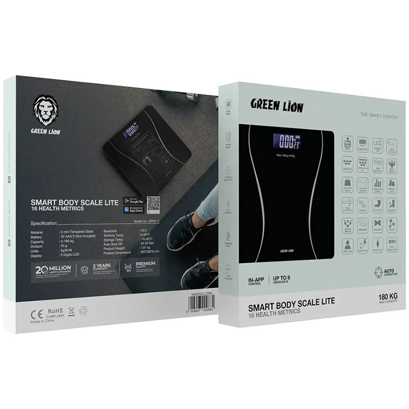 ترازو هوشمند گرین لاین مدل Green Lion smart body scale lite 3 مشخصات ترازو هوشمند Green Lion مدل Green Lion smart body scale lite