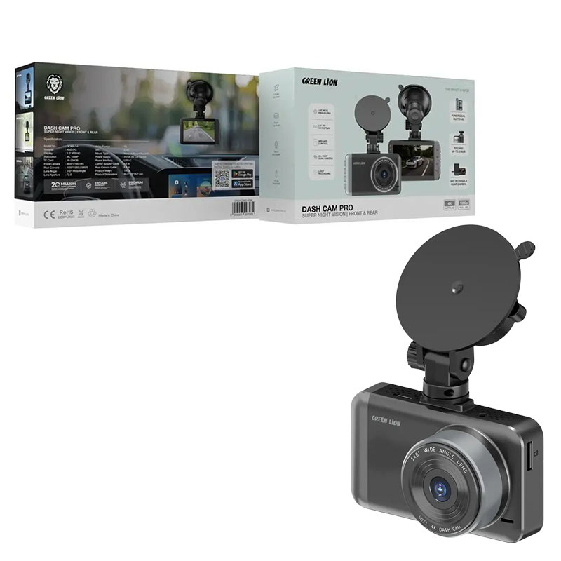 دوربین ثبت وقایع خودرو گرین لاین مدل Green Lion Dash cam pro Qcam-14