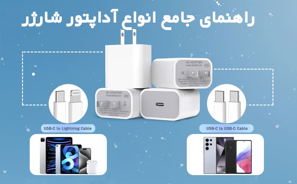 راهنمای جامع انواع آداپتور شارژر
