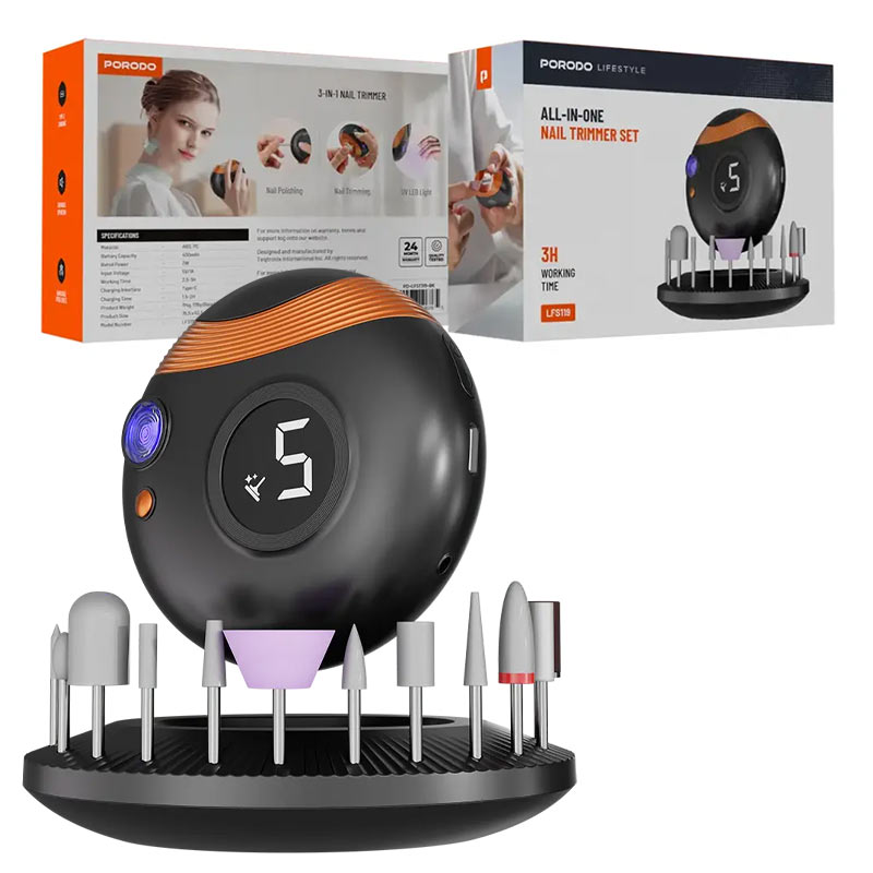 ست مانیکور و پدیکور ناخن شارژی پرودو مدل porodo life style all in one nail trimmer set LFS119 9 ست مانیکور و پدیکور ناخن شارژی پرودو مدل porodo life style all in one nail trimmer set LFS119