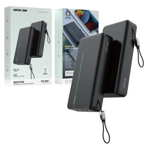 معرفی و خرید پاوربانک 20000mAH گرین لاین بوستون فست PD Green Lion Boston GL-Px34