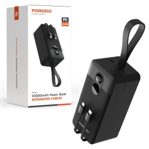 پاوربانک 50000mAHفست 22.5w پرودو Porodo Powerbank with integrated Cables PB061 38 پاوربانک 50000mAHفست 22.5w پرودو Porodo Powerbank with integrated Cables PB061 3