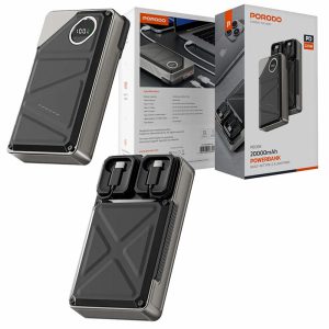 فست 20000mAH کابل متصل نمایشگر دار پرودو مدل porodo PB056 powerbank 2