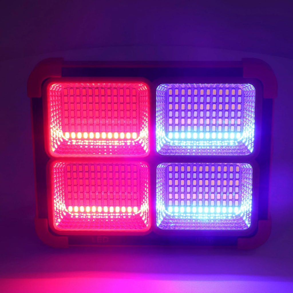 چراغ پروژکتور شارژی پنل خورشیدی 100وات Solar LED light 8 پروژکتور 100وات Solar LED light